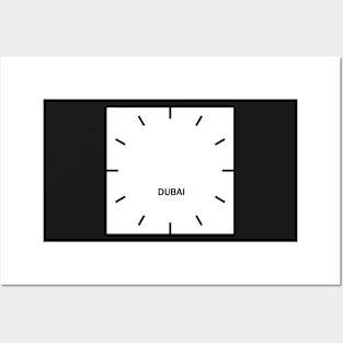 DUBAI Time Zone Wall Clock Posters and Art